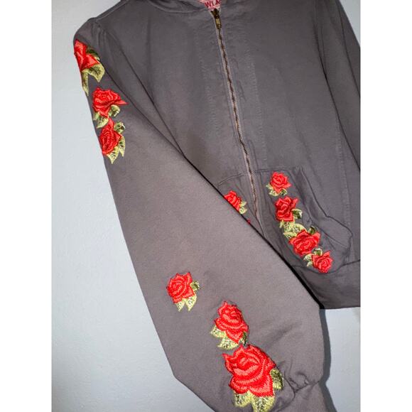 Johnny Was Full Zip Hoodie Hooded Sweatshirt Women Large Embroidered Boho - Picture 3 of 8